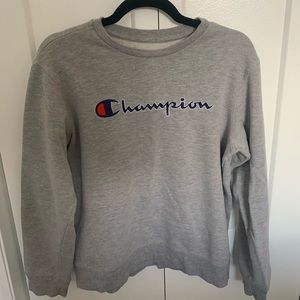CHAMPION GREY CREWNECK